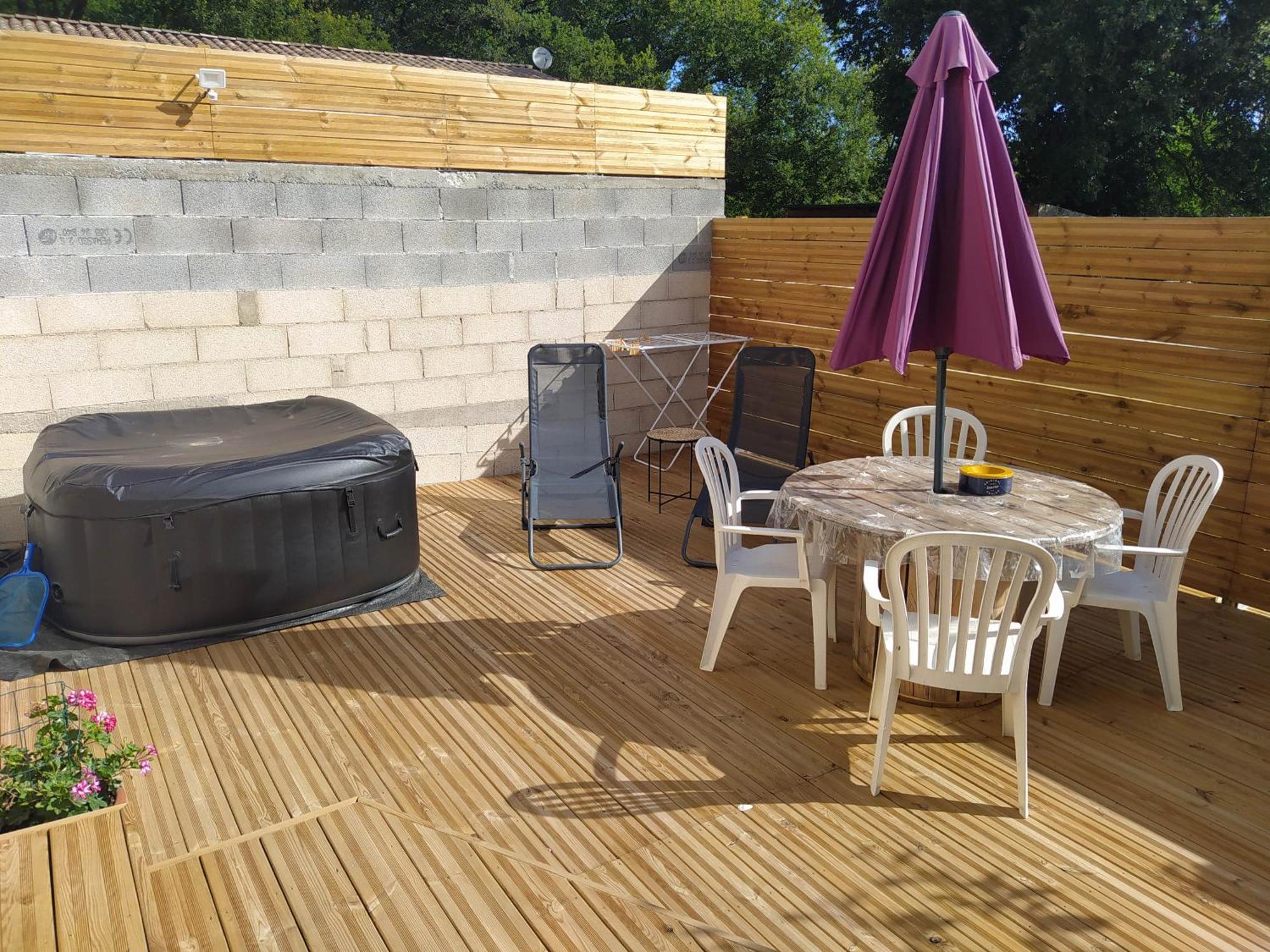 Studio Cosy Avec Terrasse Et Jacuzzi A Disposition De Mai A Aout Rians  エクステリア 写真